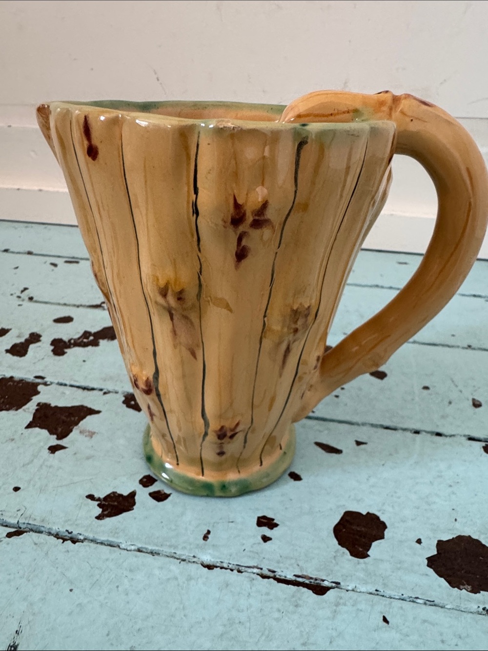 Vintage Italian Jug Pitcher Wood/ Bamboo